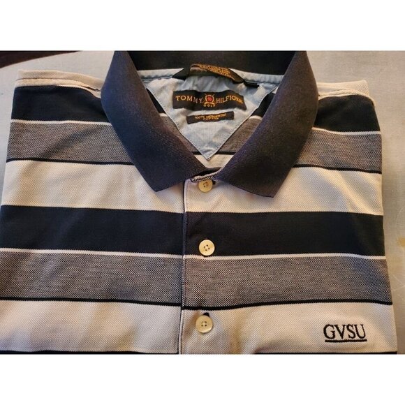 Tommy Hilfiger Golf Men's GVSU Logo Striped XL Polo Shirt 100% Mercerized Cotton - Picture 9 of 9